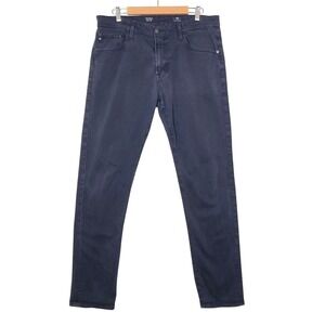 AG Adriano Goldschmied Mens 36x34 Navy Solid The Tellis Modern Slim‎ Chino Pants